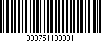 Código de barras (EAN, GTIN, SKU, ISBN): '000751130001'