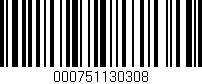 Código de barras (EAN, GTIN, SKU, ISBN): '000751130308'
