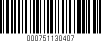 Código de barras (EAN, GTIN, SKU, ISBN): '000751130407'