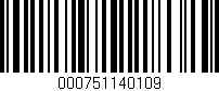 Código de barras (EAN, GTIN, SKU, ISBN): '000751140109'