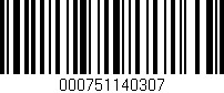Código de barras (EAN, GTIN, SKU, ISBN): '000751140307'