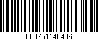 Código de barras (EAN, GTIN, SKU, ISBN): '000751140406'