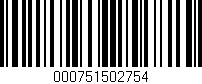 Código de barras (EAN, GTIN, SKU, ISBN): '000751502754'