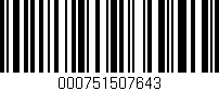 Código de barras (EAN, GTIN, SKU, ISBN): '000751507643'