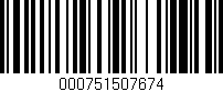 Código de barras (EAN, GTIN, SKU, ISBN): '000751507674'