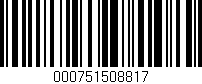 Código de barras (EAN, GTIN, SKU, ISBN): '000751508817'