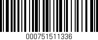 Código de barras (EAN, GTIN, SKU, ISBN): '000751511336'