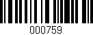 Código de barras (EAN, GTIN, SKU, ISBN): '000759'