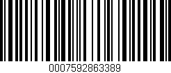 Código de barras (EAN, GTIN, SKU, ISBN): '0007592863389'