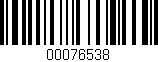 Código de barras (EAN, GTIN, SKU, ISBN): '00076538'