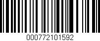 Código de barras (EAN, GTIN, SKU, ISBN): '000772101592'