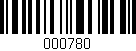 Código de barras (EAN, GTIN, SKU, ISBN): '000780'