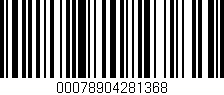 Código de barras (EAN, GTIN, SKU, ISBN): '00078904281368'