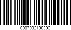 Código de barras (EAN, GTIN, SKU, ISBN): '0007892108333'
