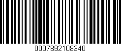 Código de barras (EAN, GTIN, SKU, ISBN): '0007892108340'