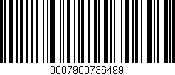 Código de barras (EAN, GTIN, SKU, ISBN): '0007960736499'