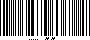 Código de barras (EAN, GTIN, SKU, ISBN): '0008041189_091_1'