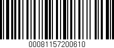 Código de barras (EAN, GTIN, SKU, ISBN): '00081157200610'