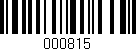 Código de barras (EAN, GTIN, SKU, ISBN): '000815'