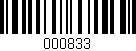 Código de barras (EAN, GTIN, SKU, ISBN): '000833'