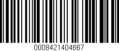 Código de barras (EAN, GTIN, SKU, ISBN): '0008421404667'