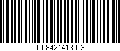 Código de barras (EAN, GTIN, SKU, ISBN): '0008421413003'