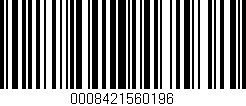 Código de barras (EAN, GTIN, SKU, ISBN): '0008421560196'
