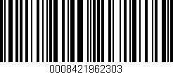 Código de barras (EAN, GTIN, SKU, ISBN): '0008421962303'