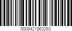 Código de barras (EAN, GTIN, SKU, ISBN): '0008421963263'