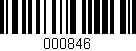 Código de barras (EAN, GTIN, SKU, ISBN): '000846'