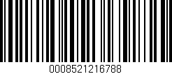 Código de barras (EAN, GTIN, SKU, ISBN): '0008521216788'