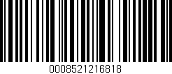 Código de barras (EAN, GTIN, SKU, ISBN): '0008521216818'