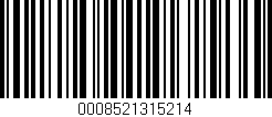 Código de barras (EAN, GTIN, SKU, ISBN): '0008521315214'