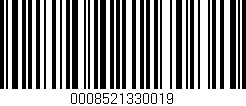 Código de barras (EAN, GTIN, SKU, ISBN): '0008521330019'