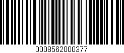 Código de barras (EAN, GTIN, SKU, ISBN): '0008562000377'