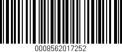 Código de barras (EAN, GTIN, SKU, ISBN): '0008562017252'