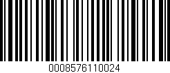 Código de barras (EAN, GTIN, SKU, ISBN): '0008576110024'