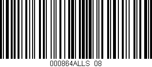 Código de barras (EAN, GTIN, SKU, ISBN): '000864ALLS/08'