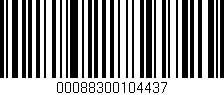 Código de barras (EAN, GTIN, SKU, ISBN): '00088300104437'