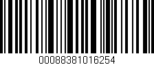 Código de barras (EAN, GTIN, SKU, ISBN): '00088381016254'