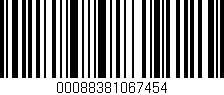 Código de barras (EAN, GTIN, SKU, ISBN): '00088381067454'