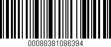 Código de barras (EAN, GTIN, SKU, ISBN): '00088381086394'