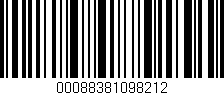Código de barras (EAN, GTIN, SKU, ISBN): '00088381098212'