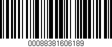 Código de barras (EAN, GTIN, SKU, ISBN): '00088381606189'