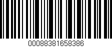 Código de barras (EAN, GTIN, SKU, ISBN): '00088381658386'