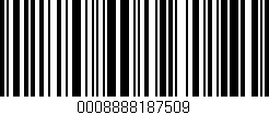 Código de barras (EAN, GTIN, SKU, ISBN): '0008888187509'