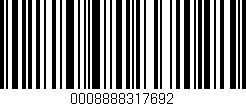 Código de barras (EAN, GTIN, SKU, ISBN): '0008888317692'