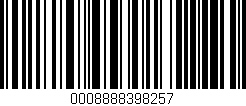 Código de barras (EAN, GTIN, SKU, ISBN): '0008888398257'