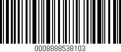Código de barras (EAN, GTIN, SKU, ISBN): '0008888538103'