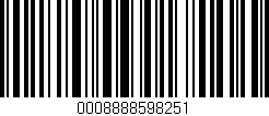 Código de barras (EAN, GTIN, SKU, ISBN): '0008888598251'
